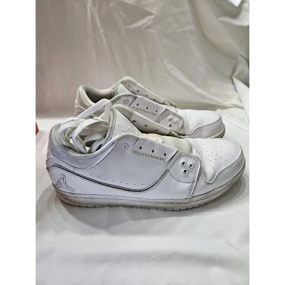NIKE AIR JORDAN 1 Flight 2 Low White Sneaker Shoe 654465-120‎ Men's Size 11